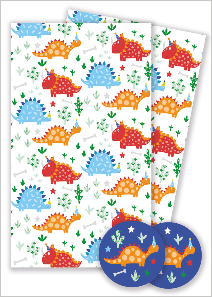 Gift Wrap Pack - Dinosaur Roar