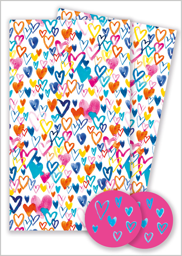 Gift Wrap Pack - Hearts