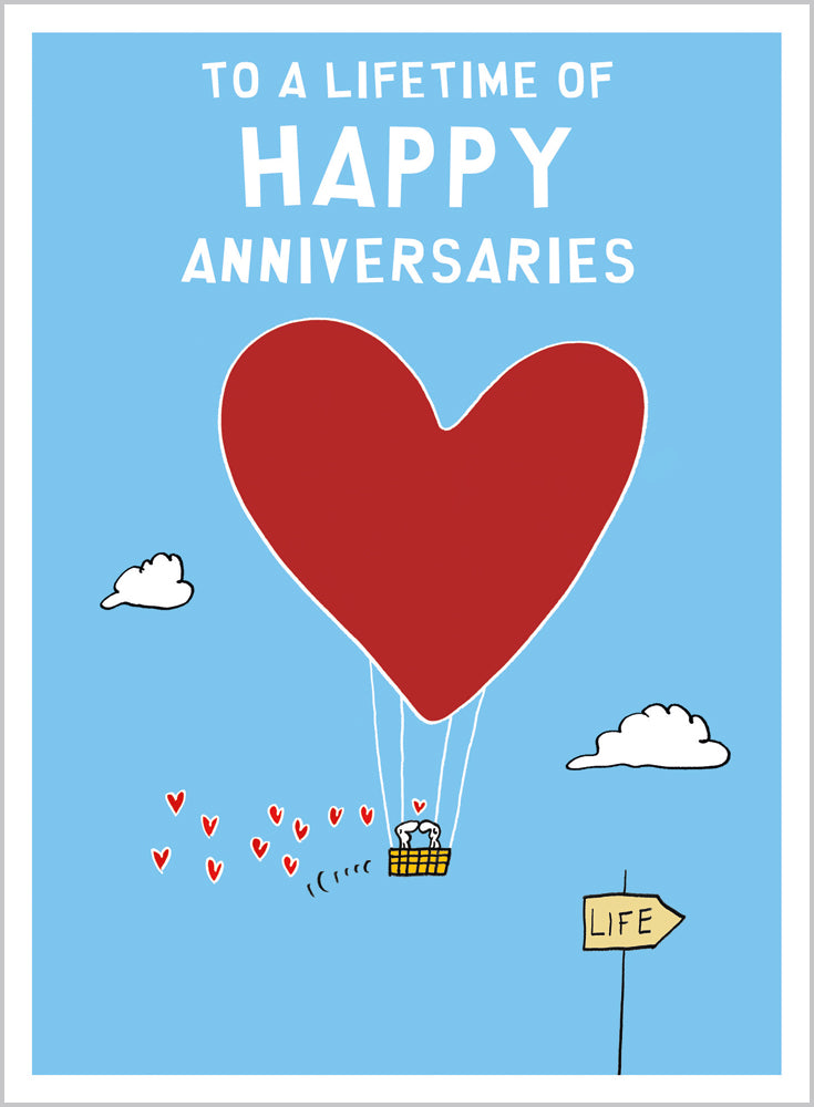 Humorous Anniversary Card - Lifetime of Happiness
