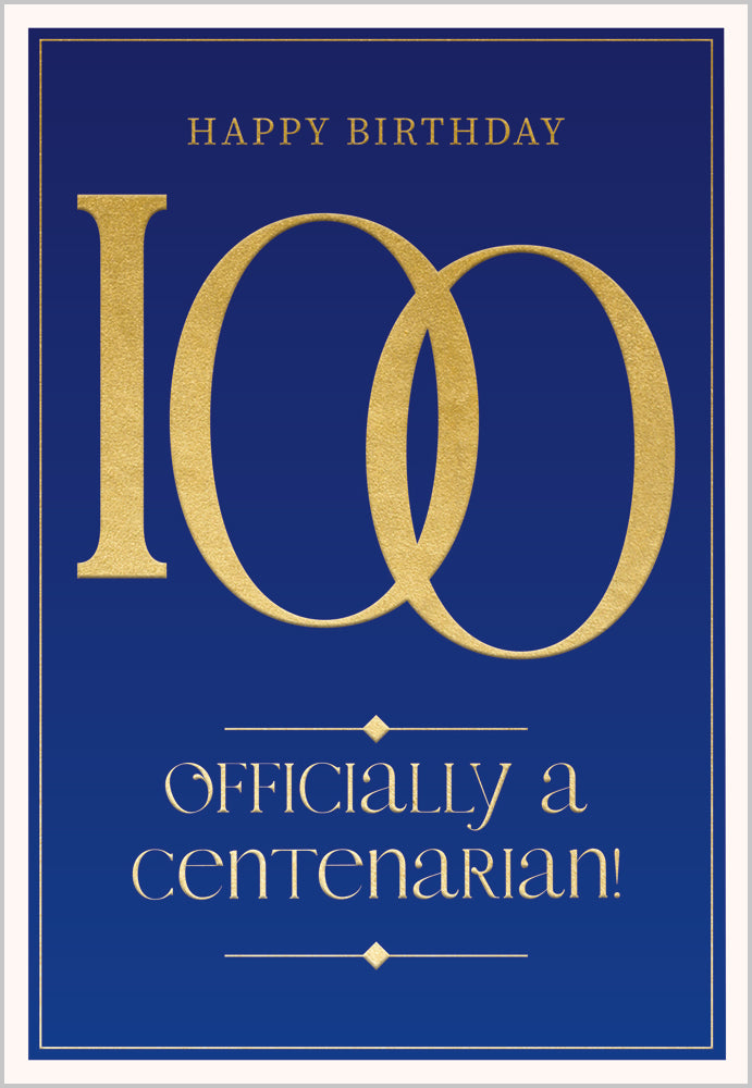 100 Officiallya Centenarian