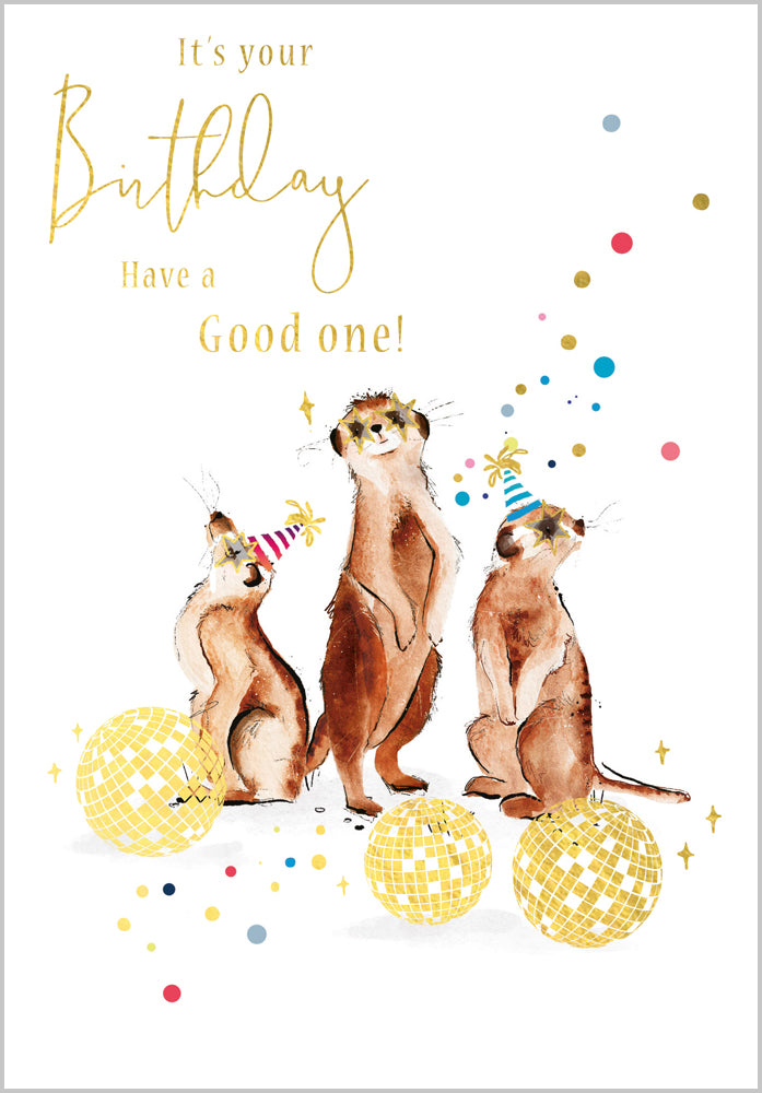 Meerkat Glitter Ball Birthday