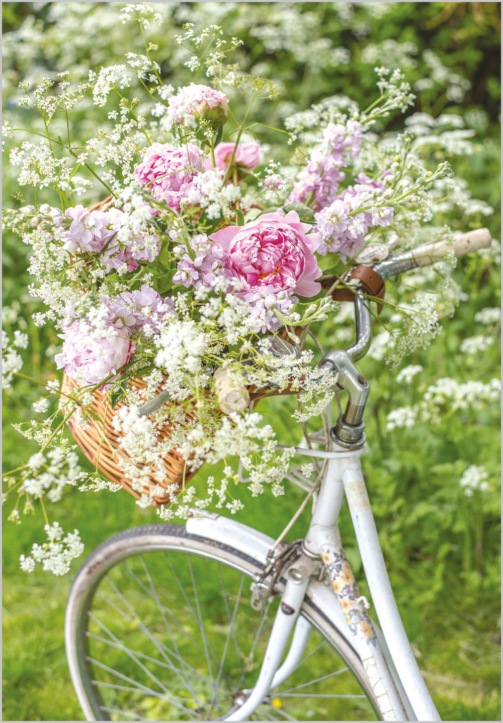 Photographic Birthday Card - Hand-Picked Bouquet and Bike