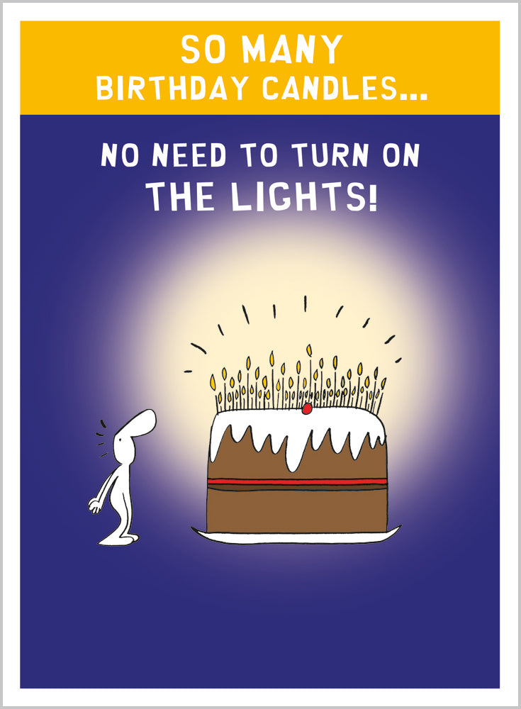 Humorous Birthday Card - So Many Birthday Candles
