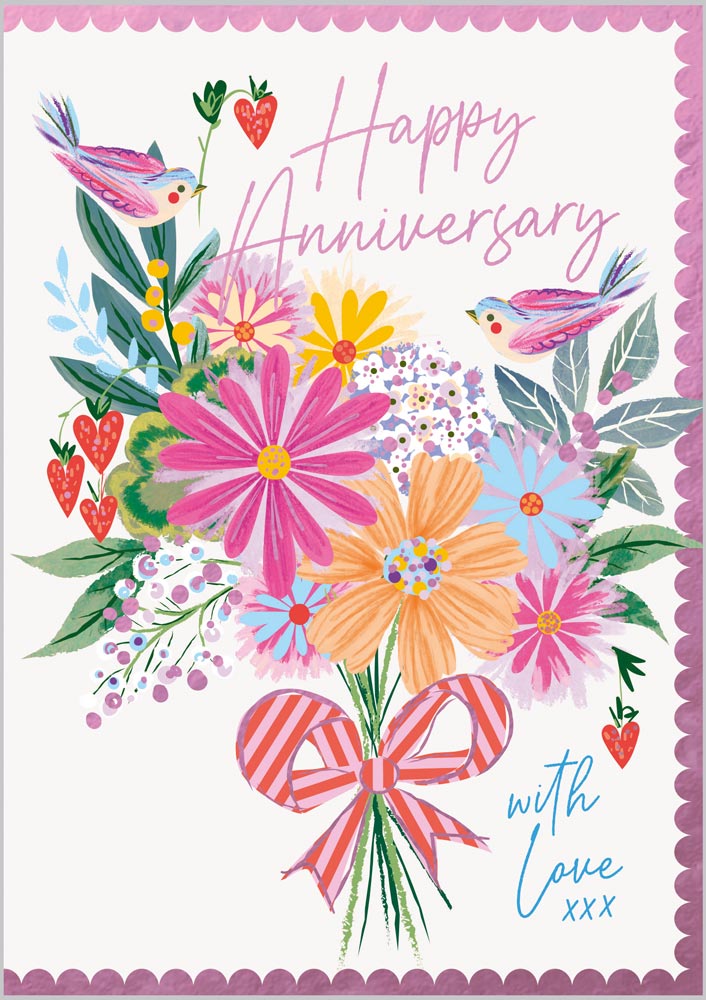 Anniversary Posy with Birds
