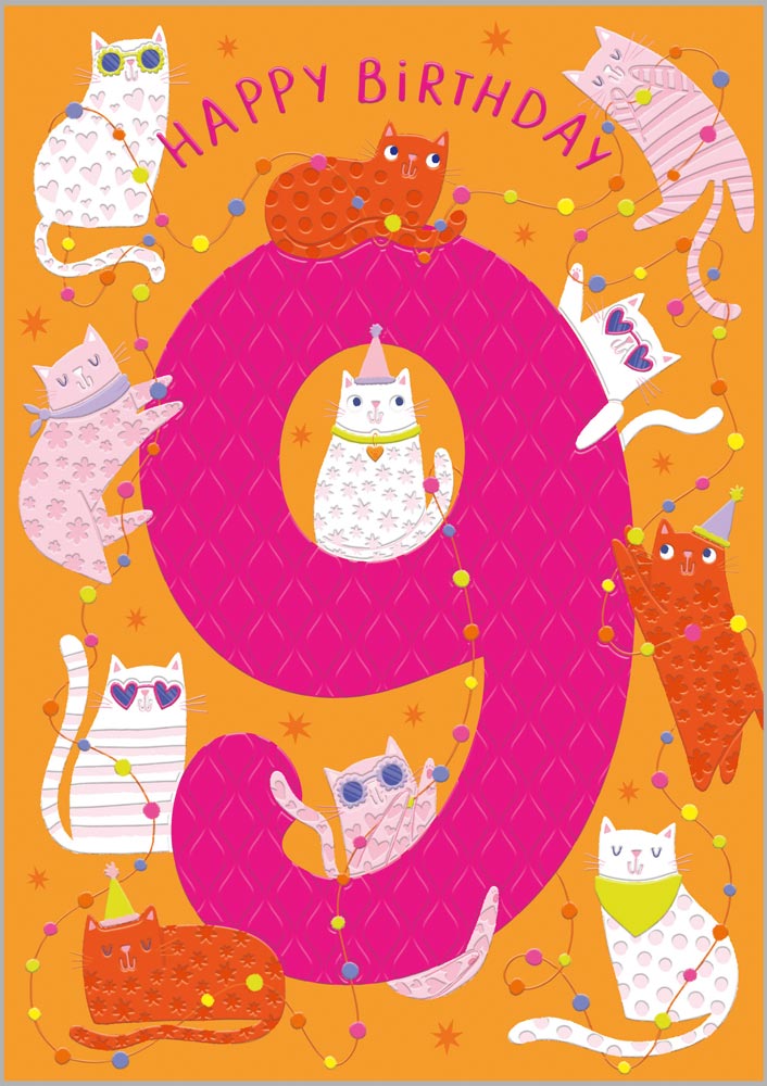 Age 9 Girl Birthday Cats