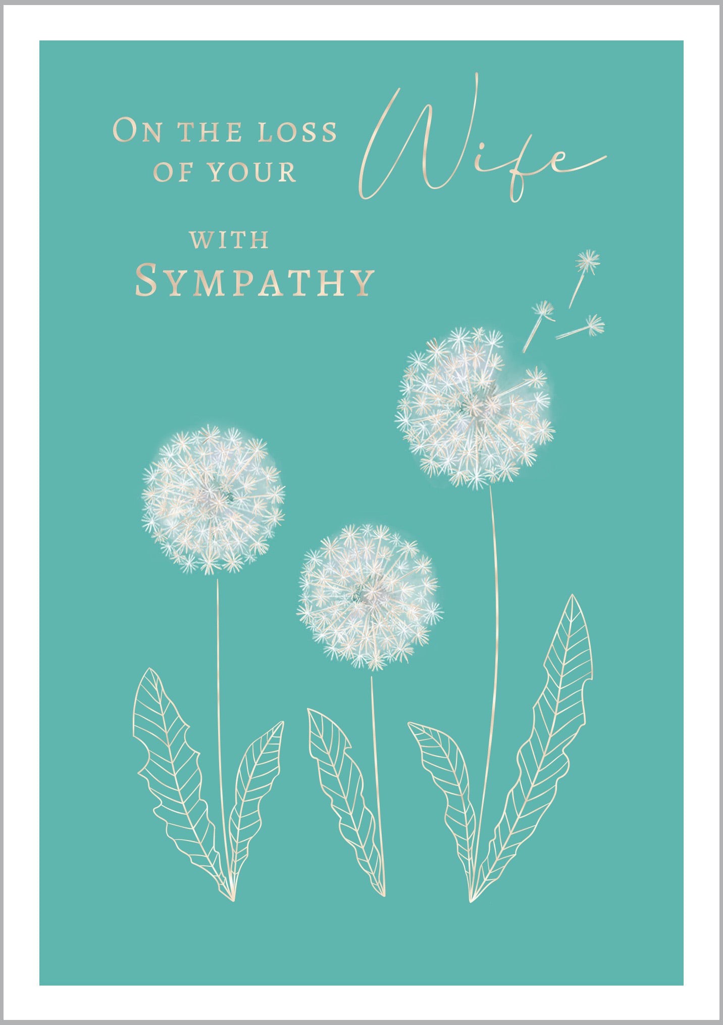 Sympathy Loss of Wife Dandelion Clock