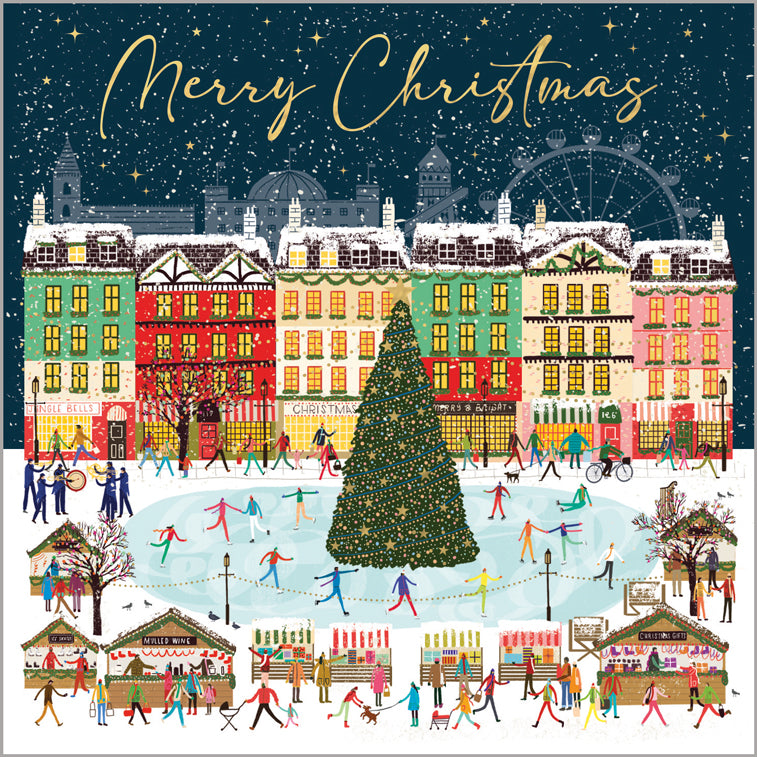 Christmas Market Town Scene