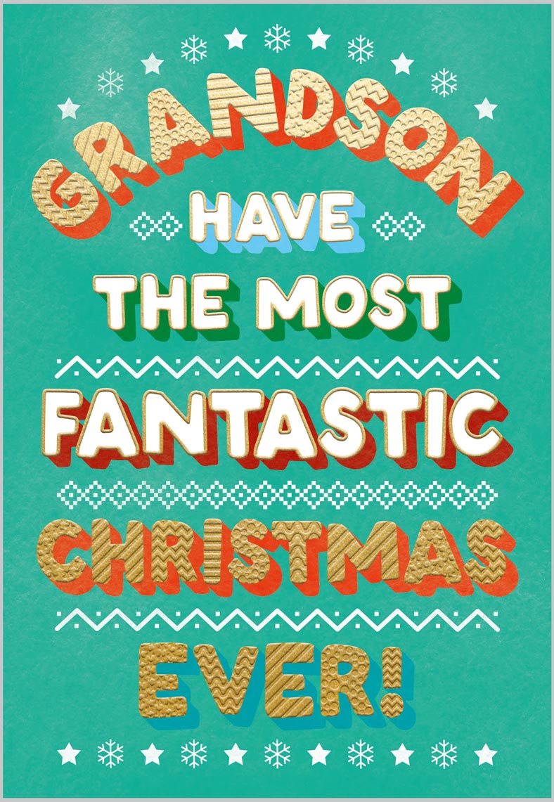 Grandson Decorative Festive Text