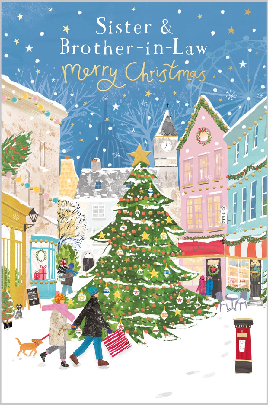 Sister and Brother-in-Law Christmas Town Scen