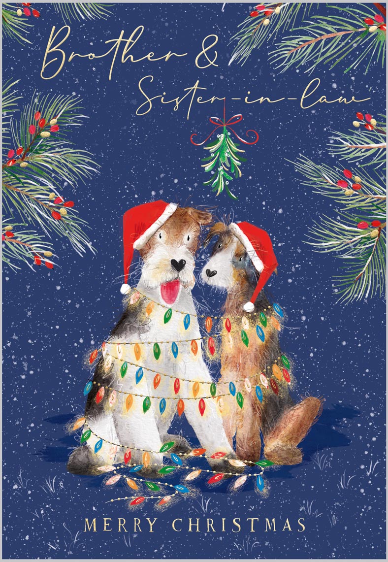 Brother & Sister-in-Law Dogs and Fairy Lights