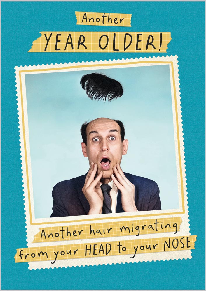 Funny Birthday Vintage Migrating Hair