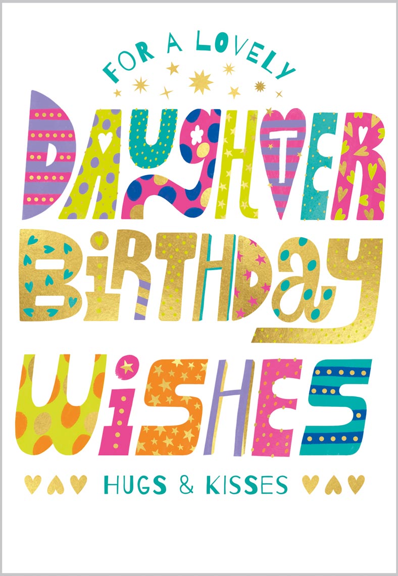 Daughter Birthday Fun Colourful Text