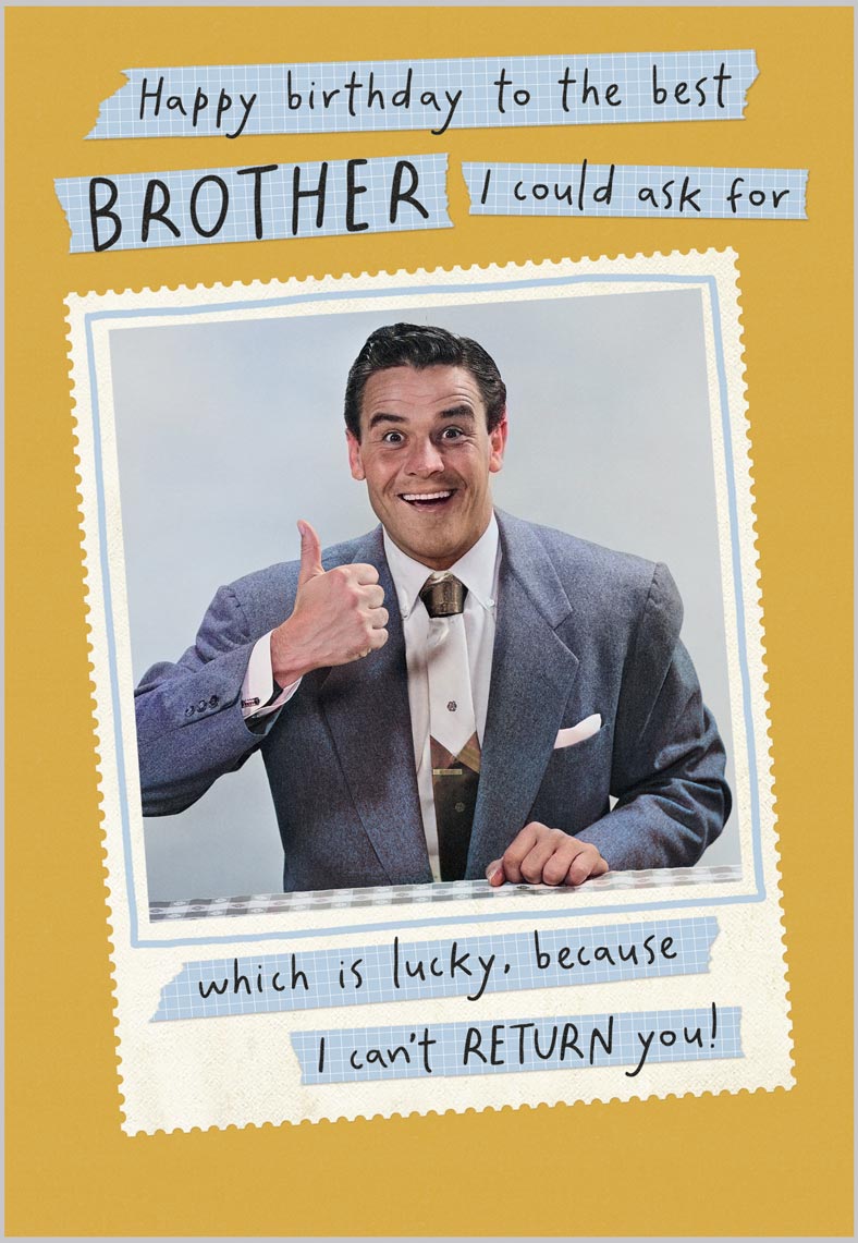 Brother Birthday Funny Vintage Style