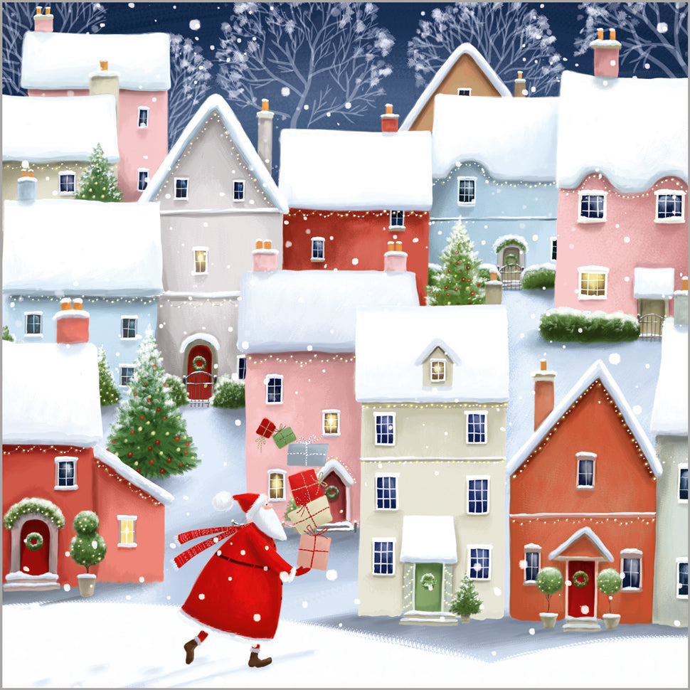 Festive Father Christmas - 24 Christmas Cards, 3 Designs