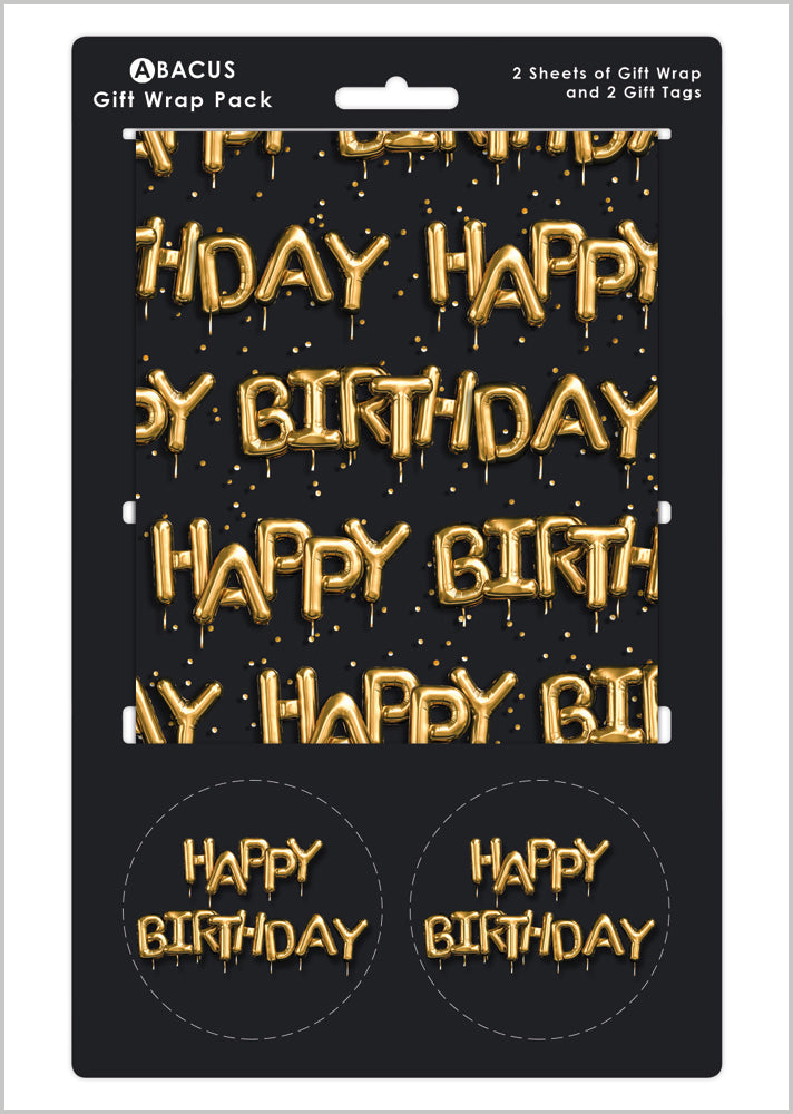 Gift Wrap Pack - Birthday Balloons