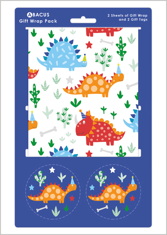 Gift Wrap Pack - Dinosaur Roar