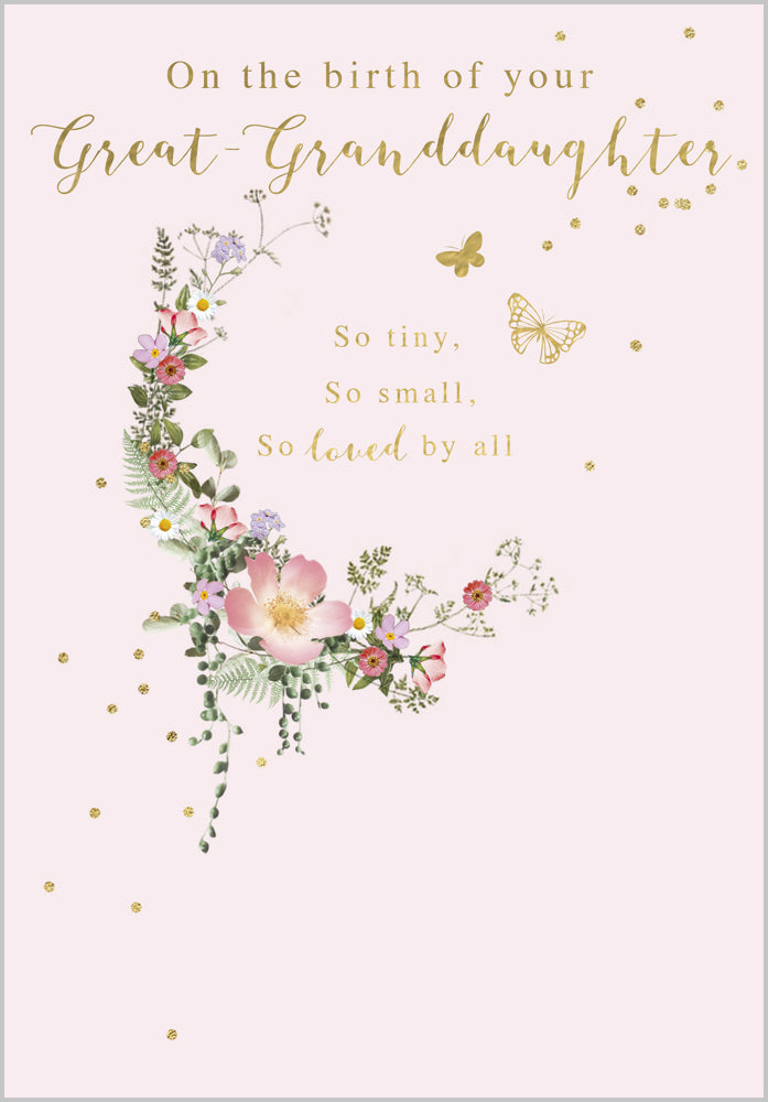 Birth of Great-Granddaughter - Floral Garland