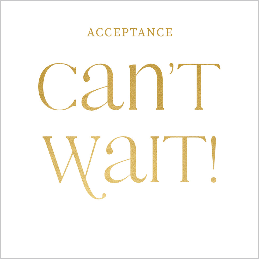 Acceptance - Cant Wait