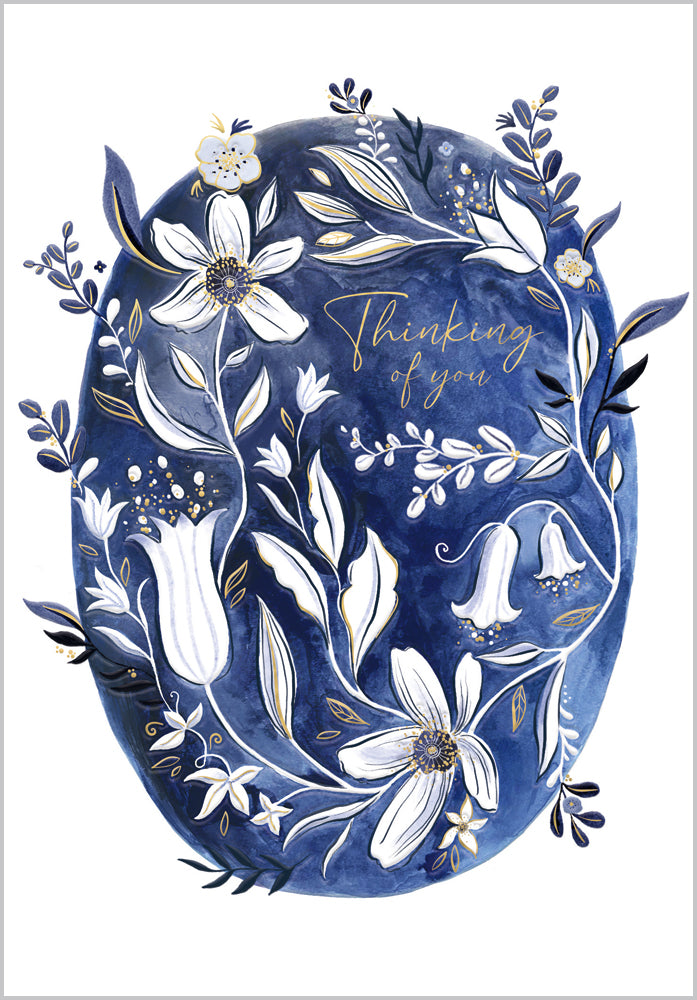 Thinking of You Delft Blue Floral