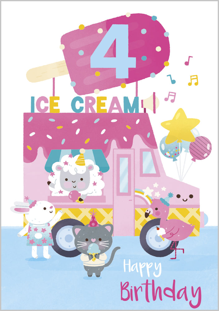 Age 4 Girl Ice Cream Van