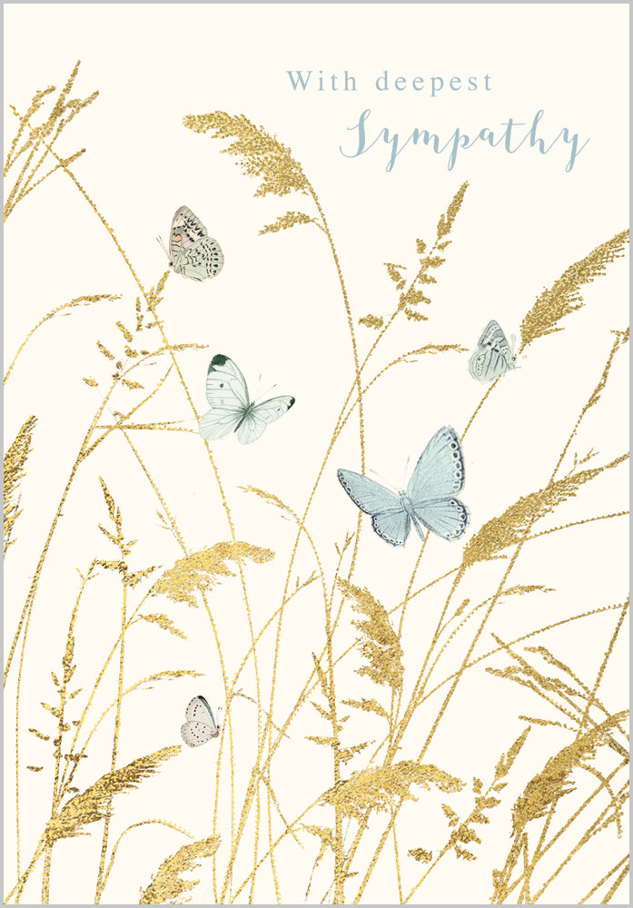 Sympathy - Meadow Grass & Butterflies