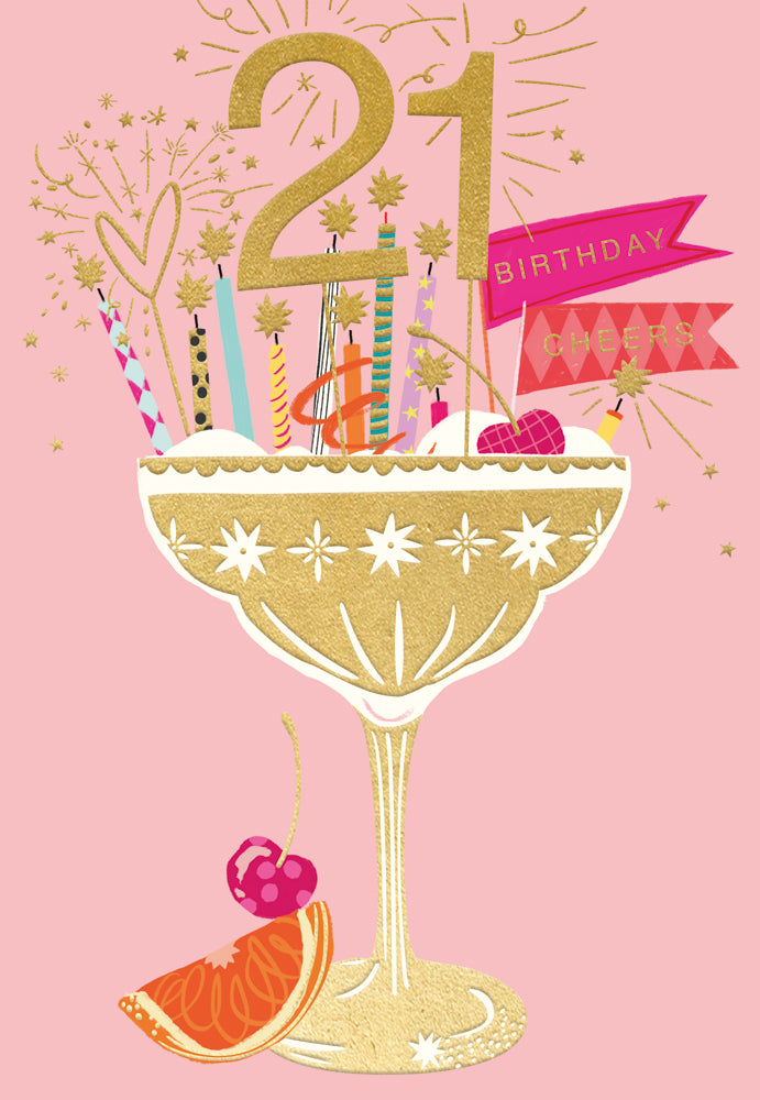 21 Cocktail Glass