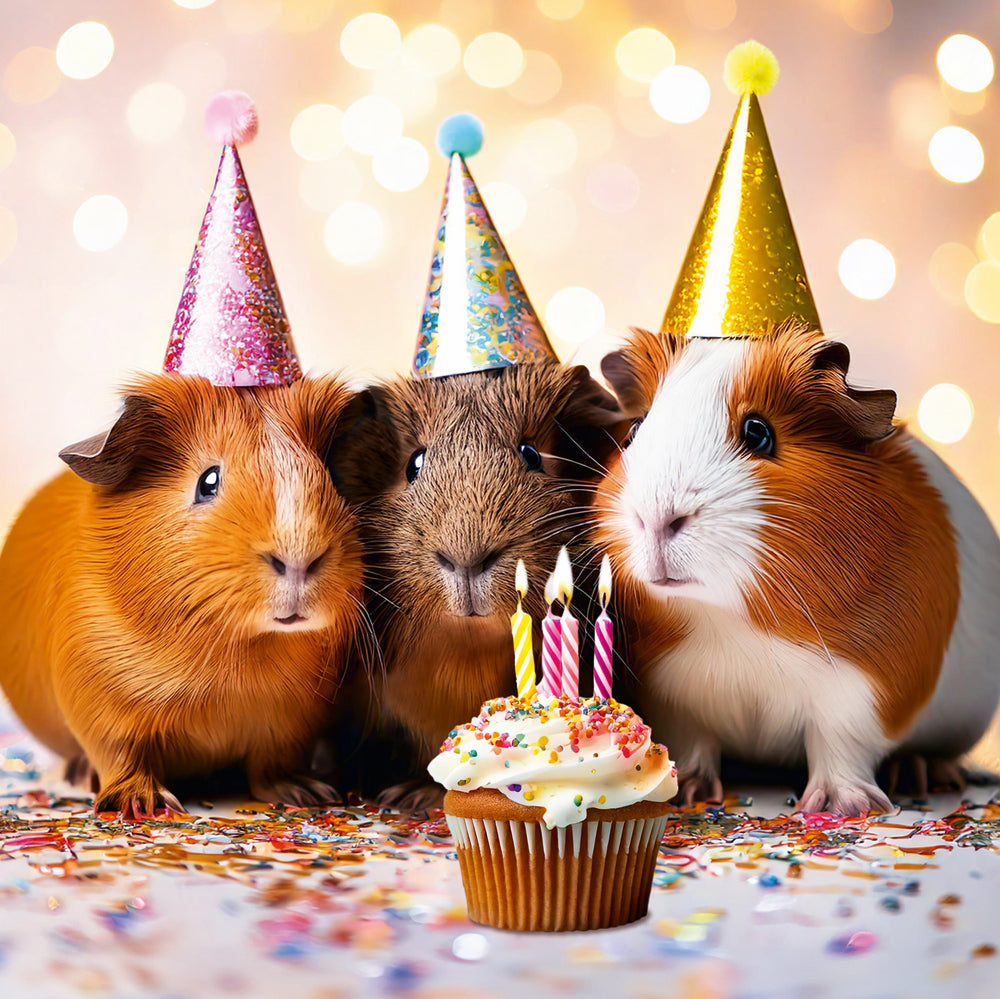 Three Birthday Guinea Pigs