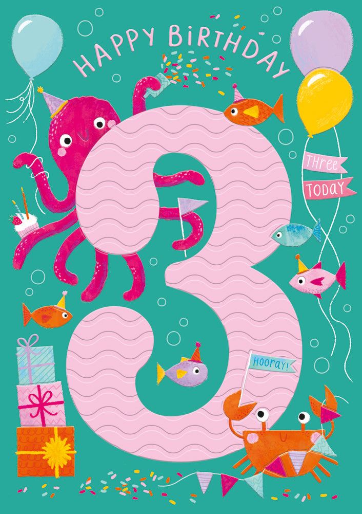 Age 3 Girl Under the Sea