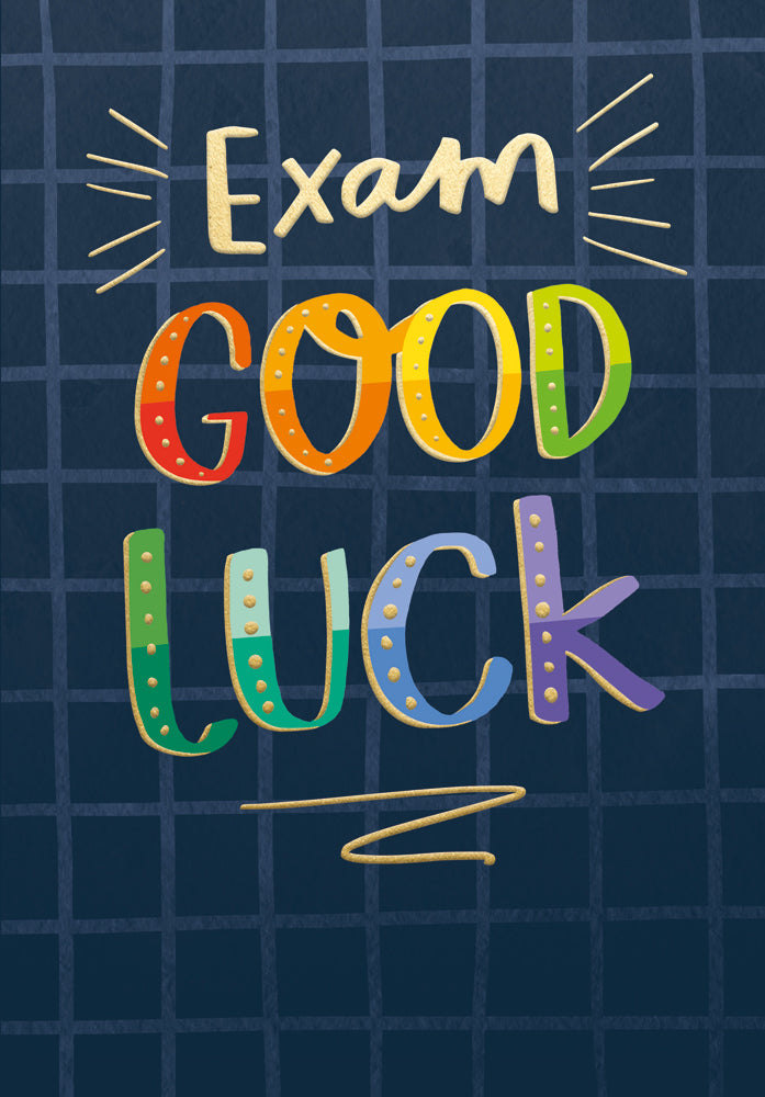 Exam Good Luck Colourful Text