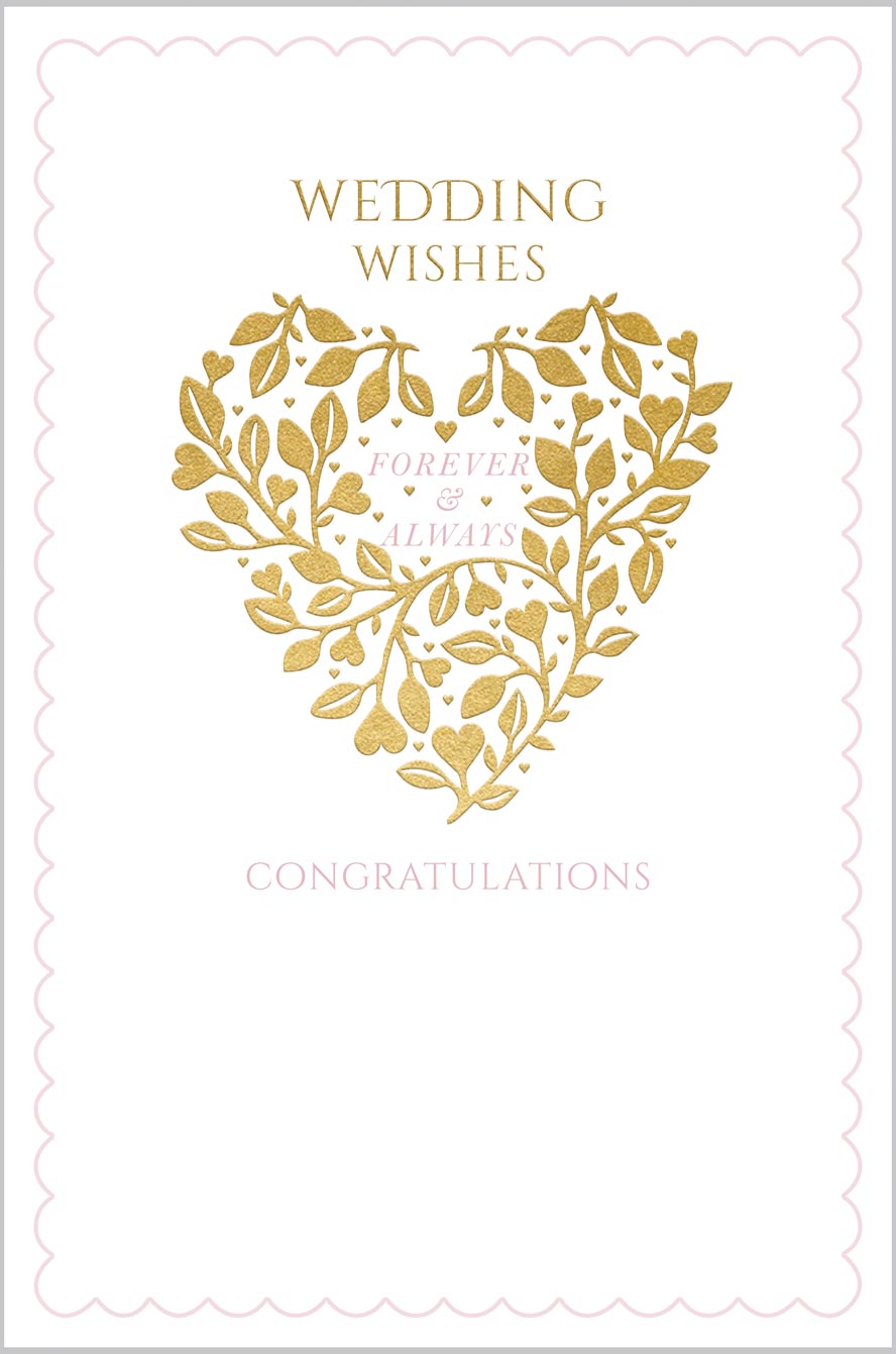 Wedding Gold Foliage Heart