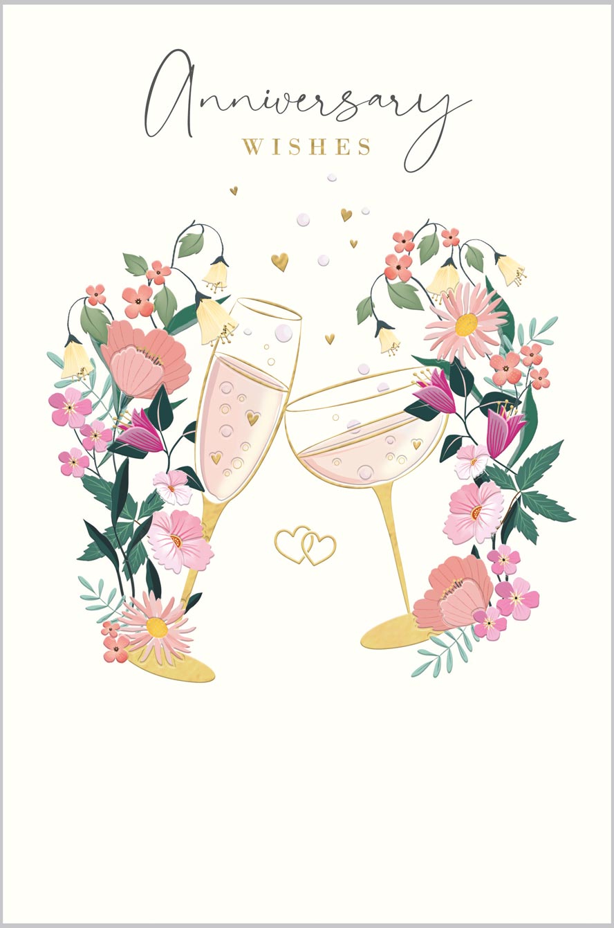 Anniversary Champagne Glasses