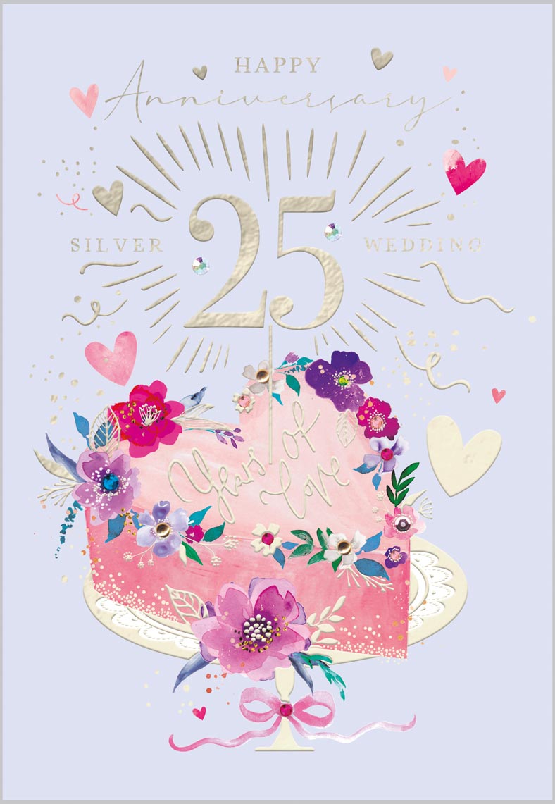 Silver Anniversary Celebration Cake