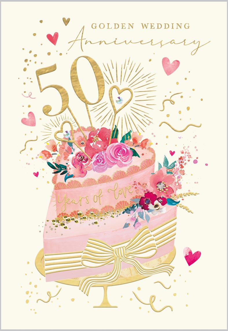 Golden Anniversary Celebration Cake