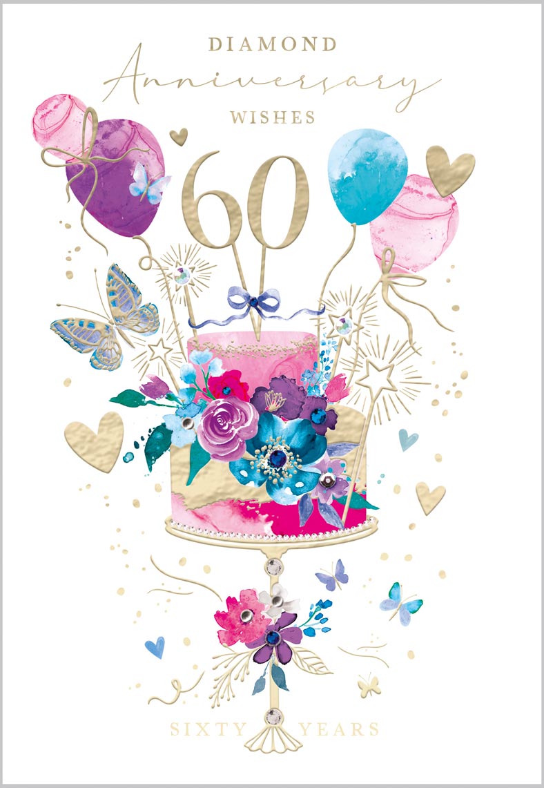 Diamond Anniversary Celebration Cake