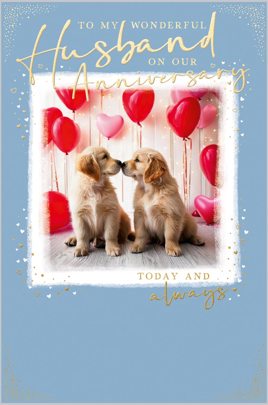 Husband Anniversary Cute Puppies
