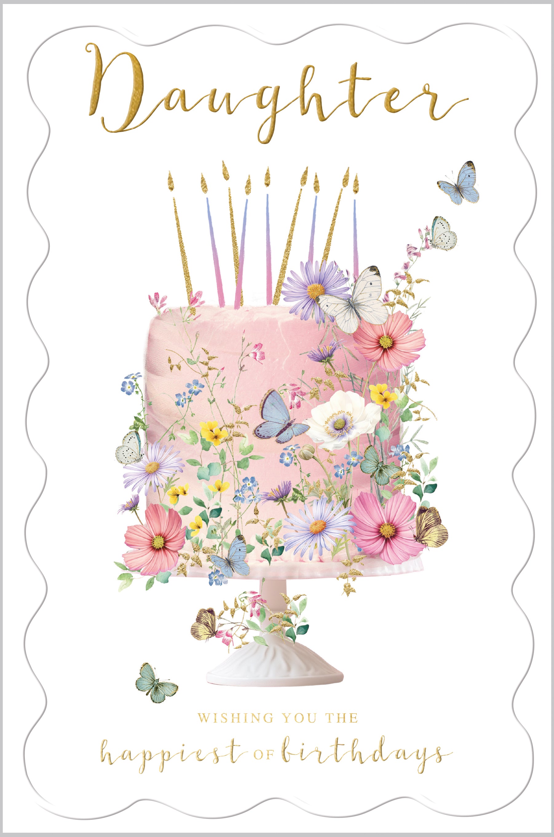 Daughter Floral Birthday Cake
