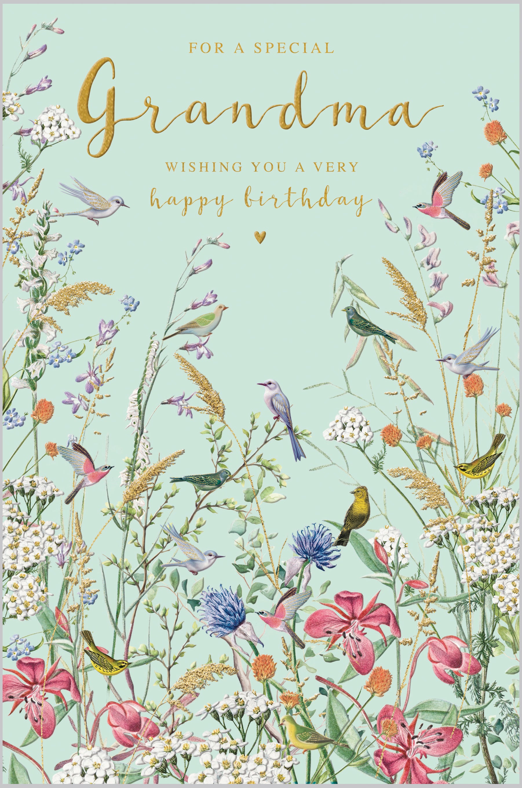 Grandma Summer Meadow Flowers and Birds