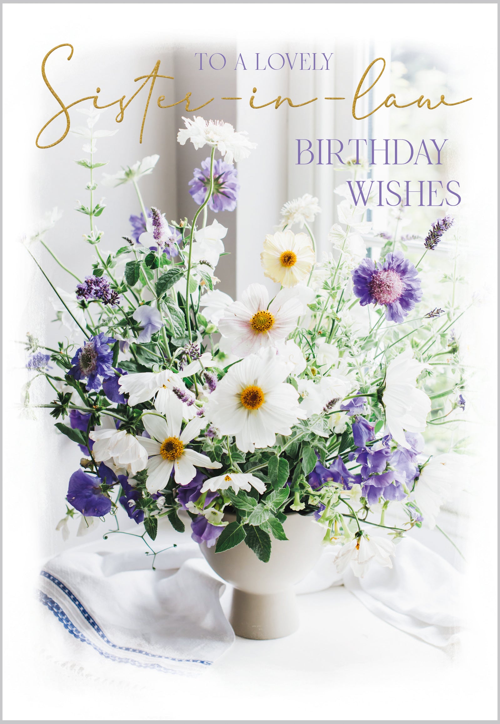 Sister-in-Law Window with Blue and White Flow