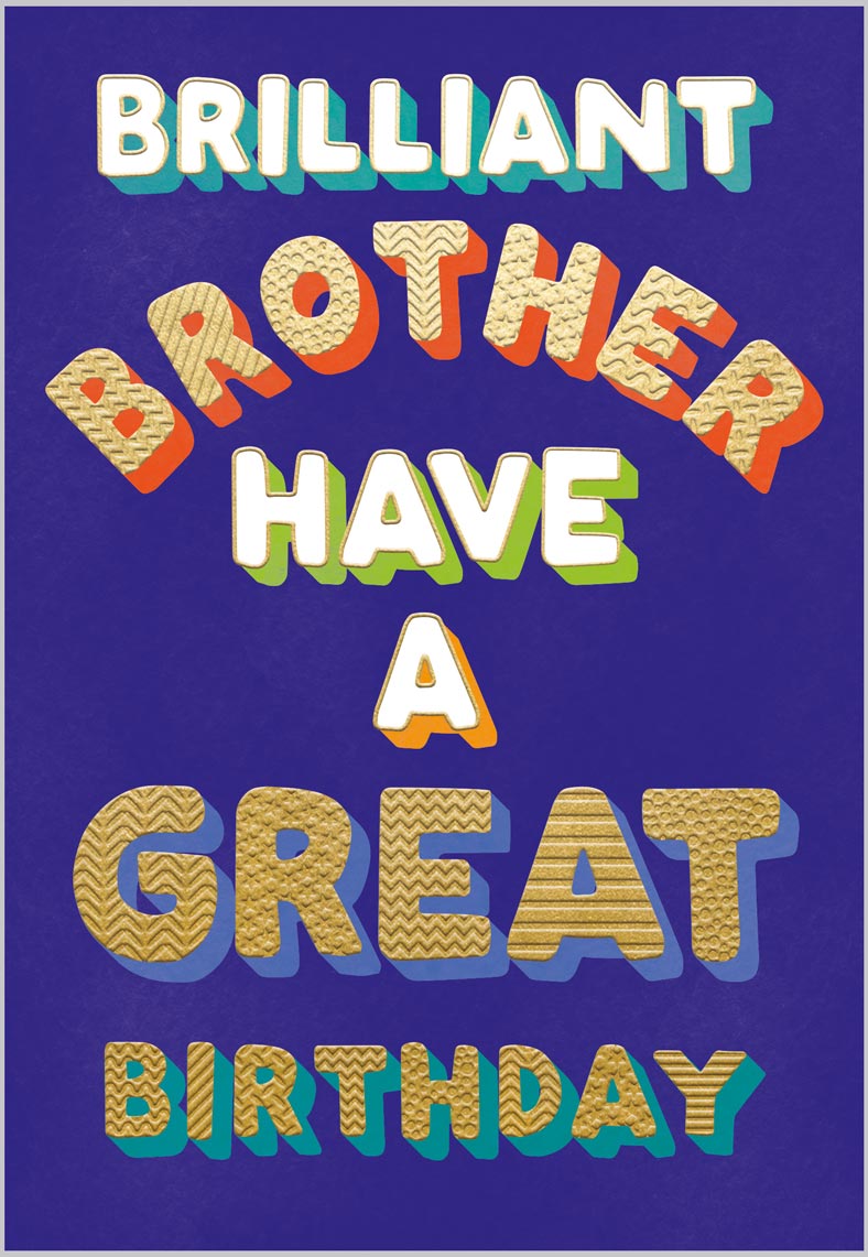Brother Brilliant Birthday Text