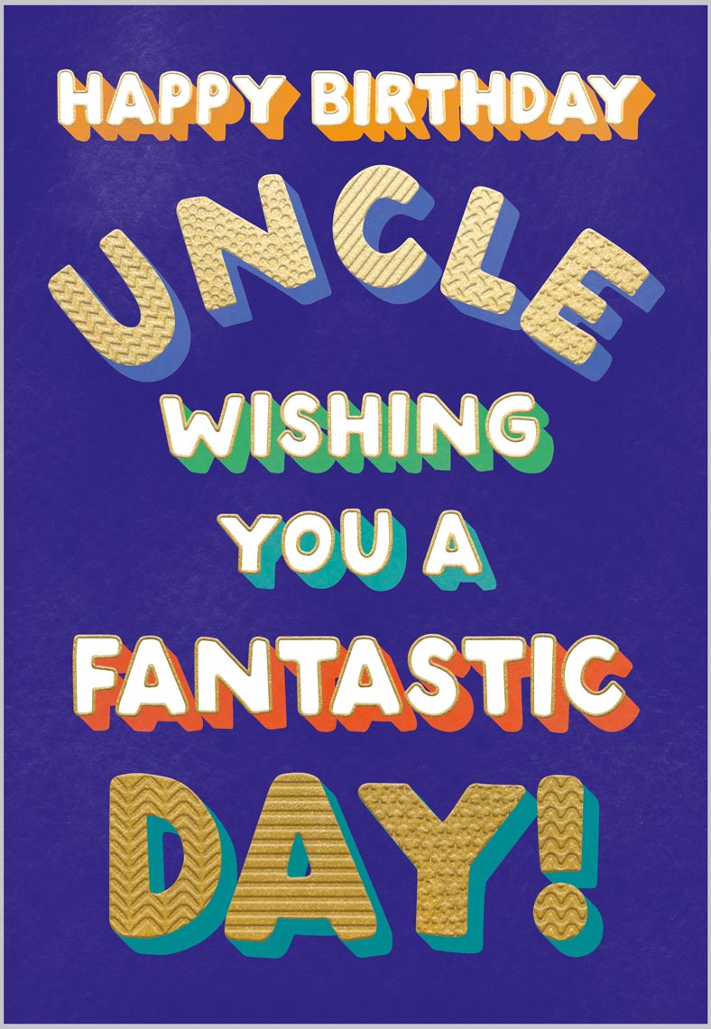Uncle Fantastic Birthday Text