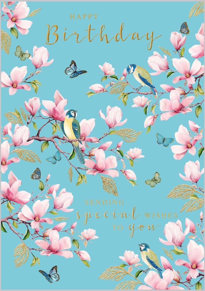 Magnolia Blossom and Bluetits