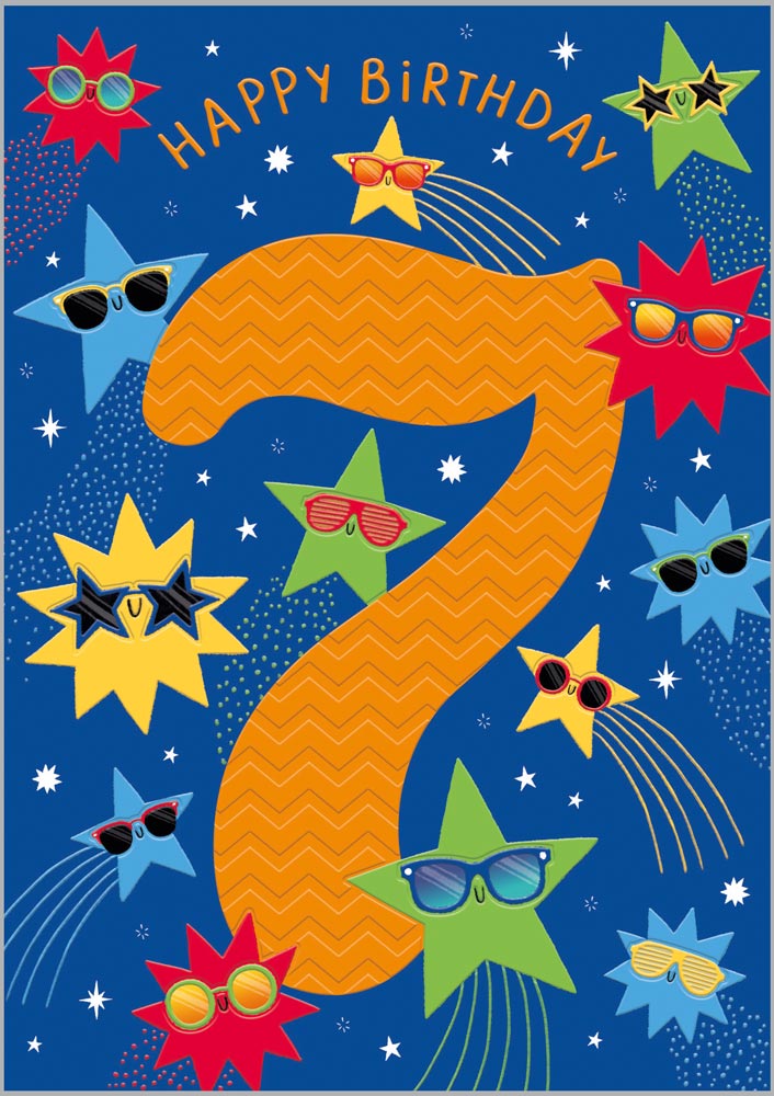 Age 7 Boy Birthday Stars