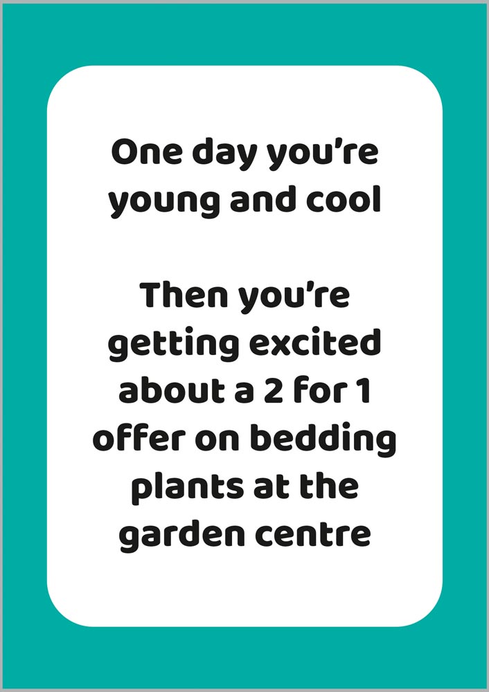 One day youre young and cool