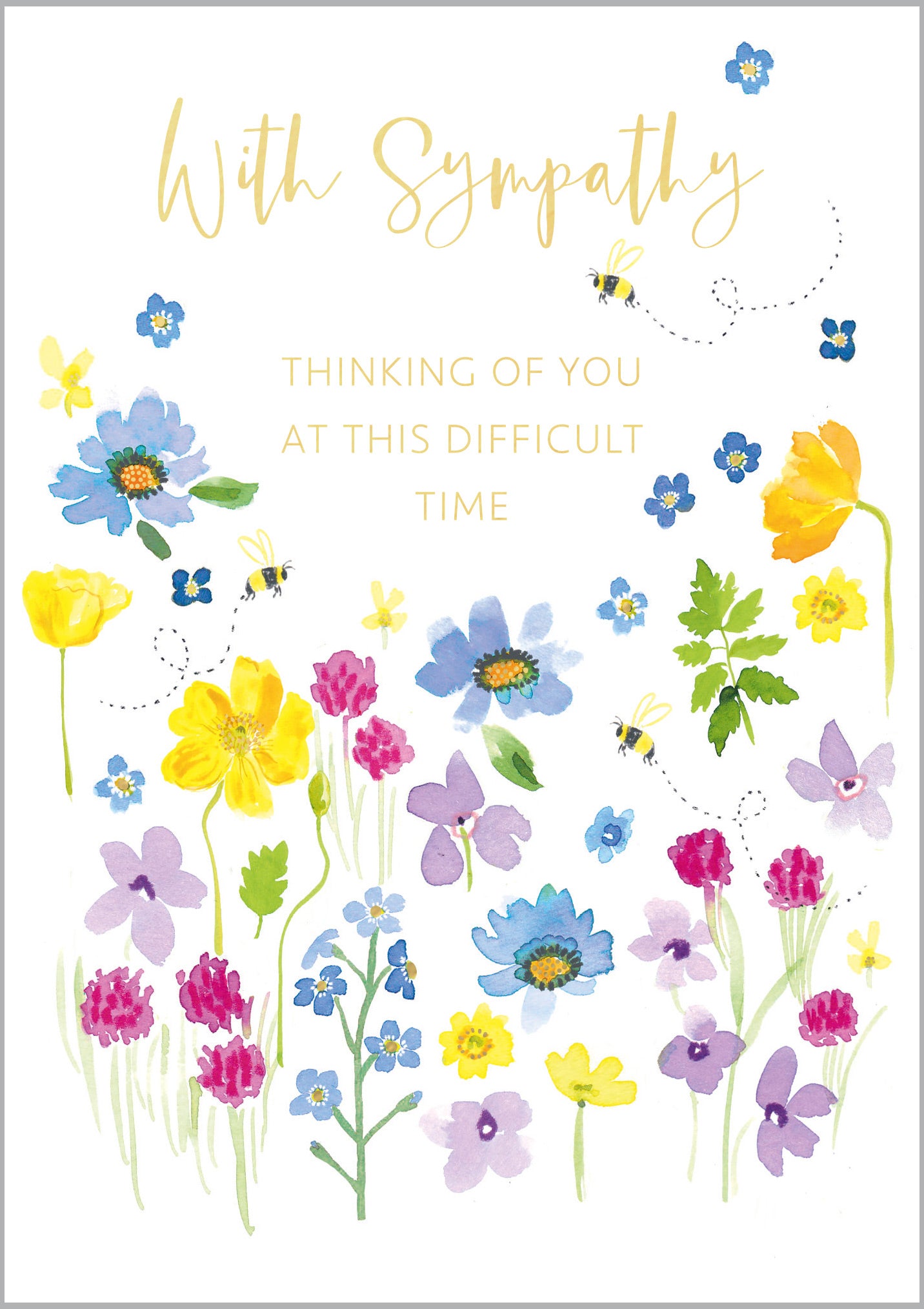 Sympathy Watercolour Flowers