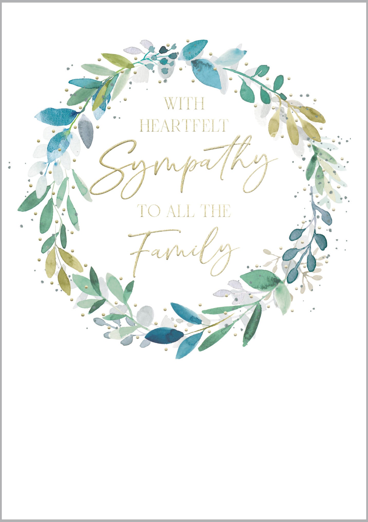 Sympathy To All The Family Foliage Wreath