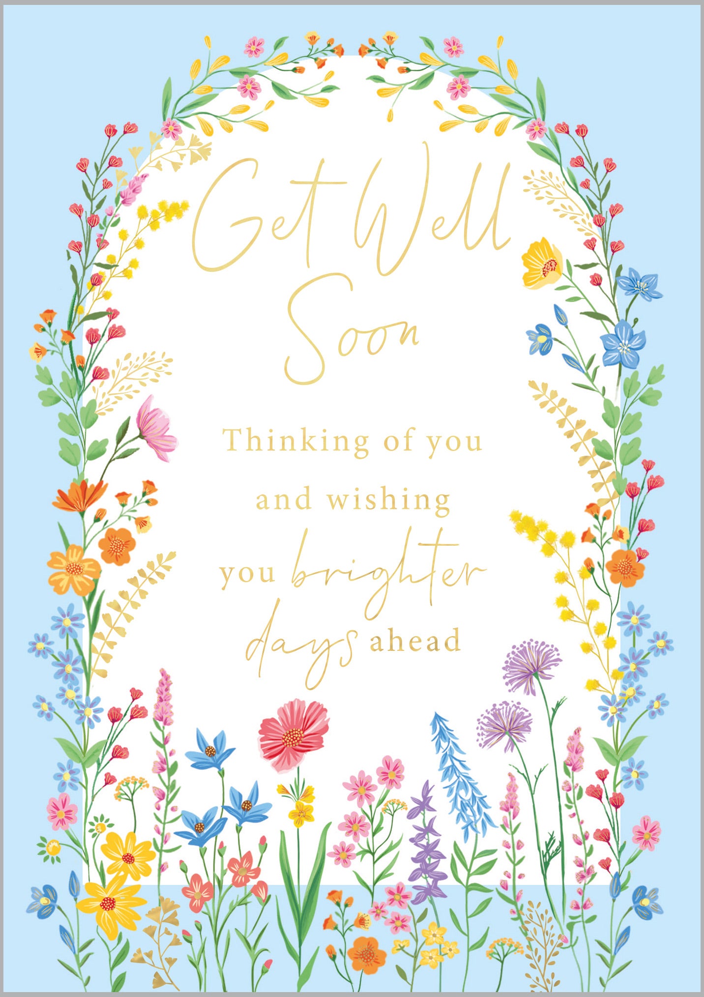 Get Well Soon Floral Border