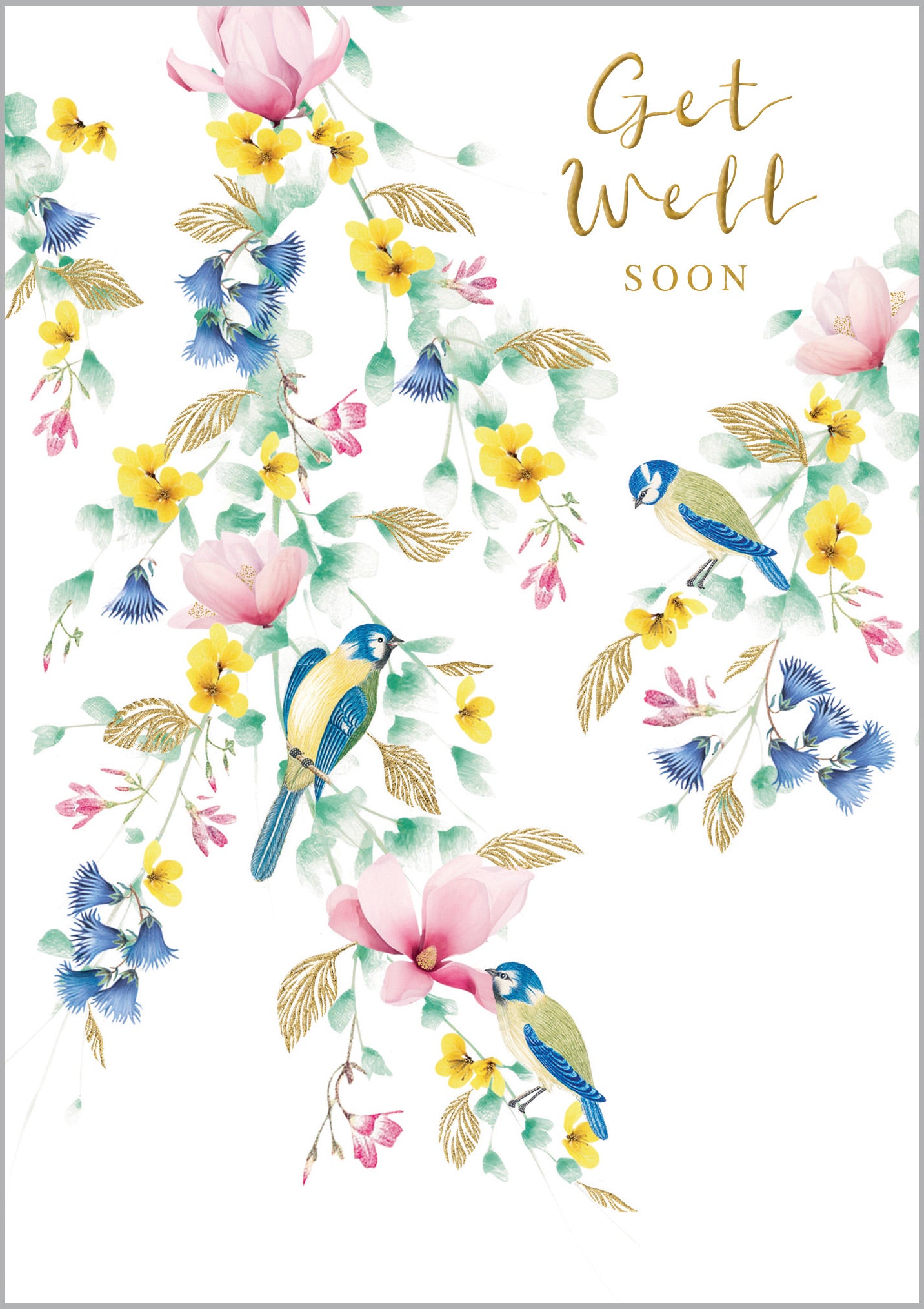 Get Well Soon Bluetits in Blossom