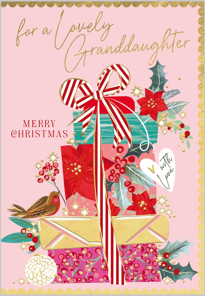 Granddaughter Stack of Christmas Presents