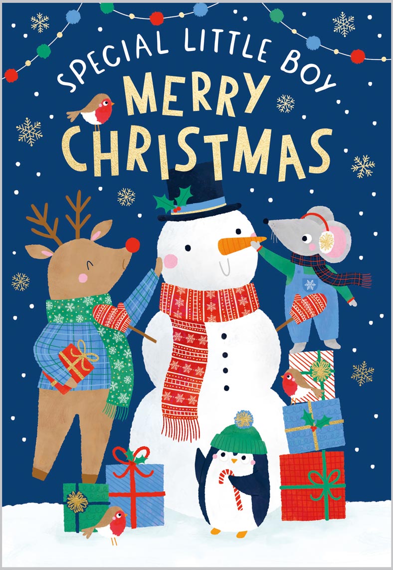 Special Little Boy Festive Snowman