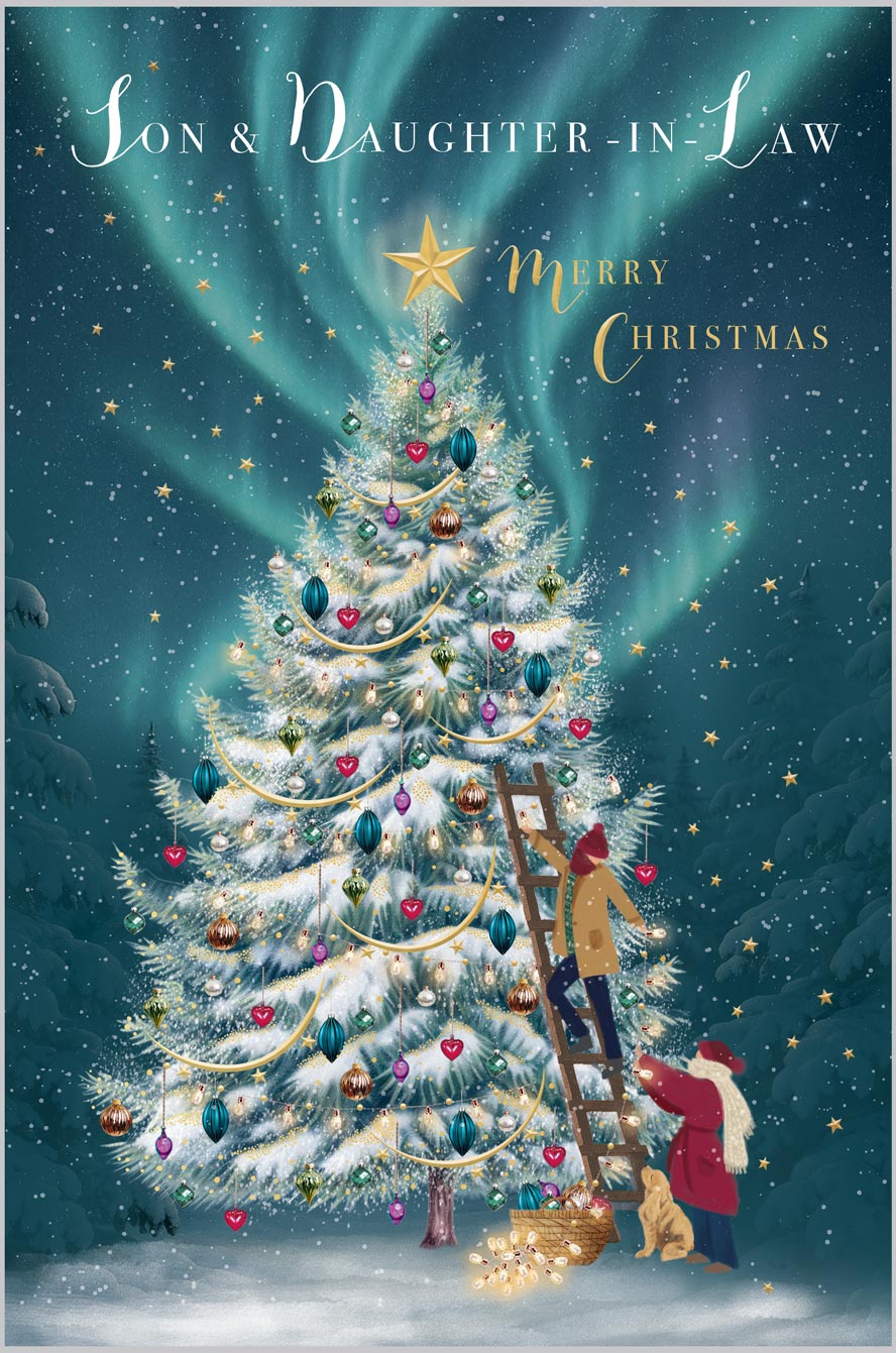 Son and Daughter-in-Law Decorating the Christ